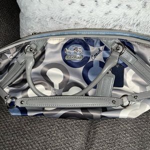 Coach Satin Madison clover print Sophia satchel bag